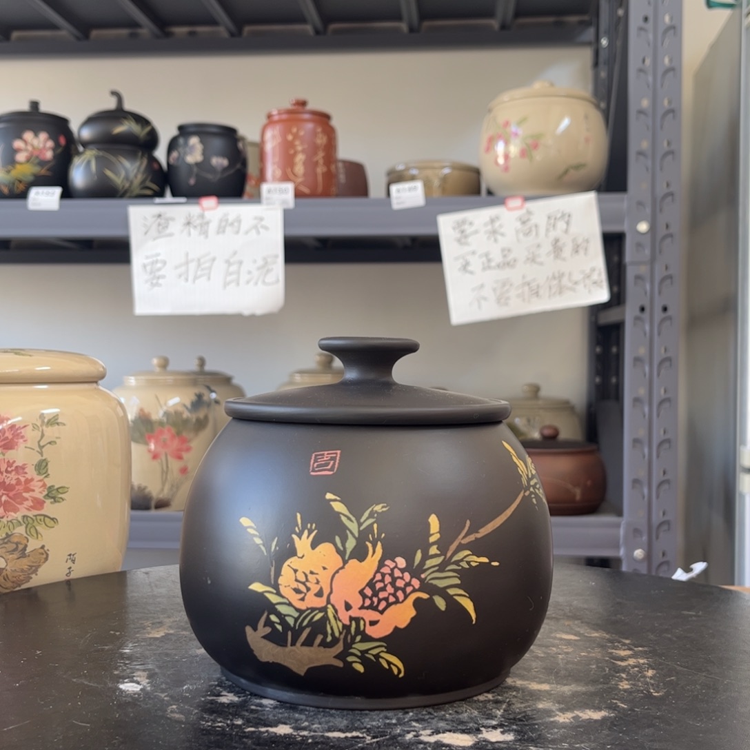 红泥哑光存茶罐醒茶罐13
