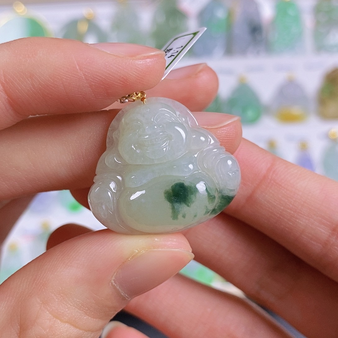 翡翠颈饰18K金镶嵌翡翠