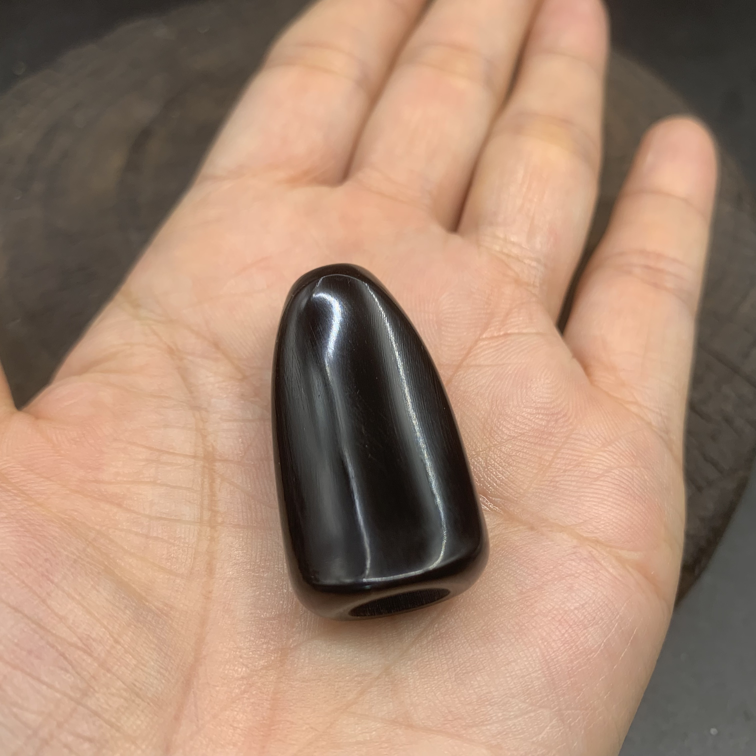 网秋粒水滴轮黑牛角扁握丸S/D牌通用常规款单只网秋粒