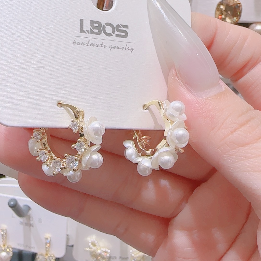 锆石铜合金925银耳环