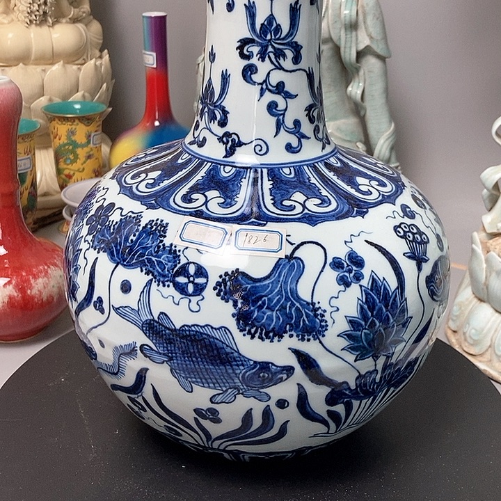 旧藏青花天球瓶全品