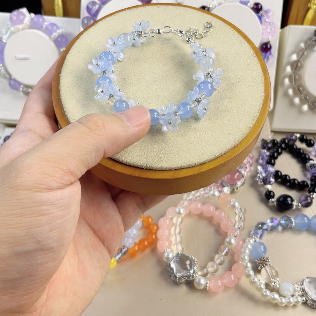 针钠钙石手饰银S925镀金镶嵌