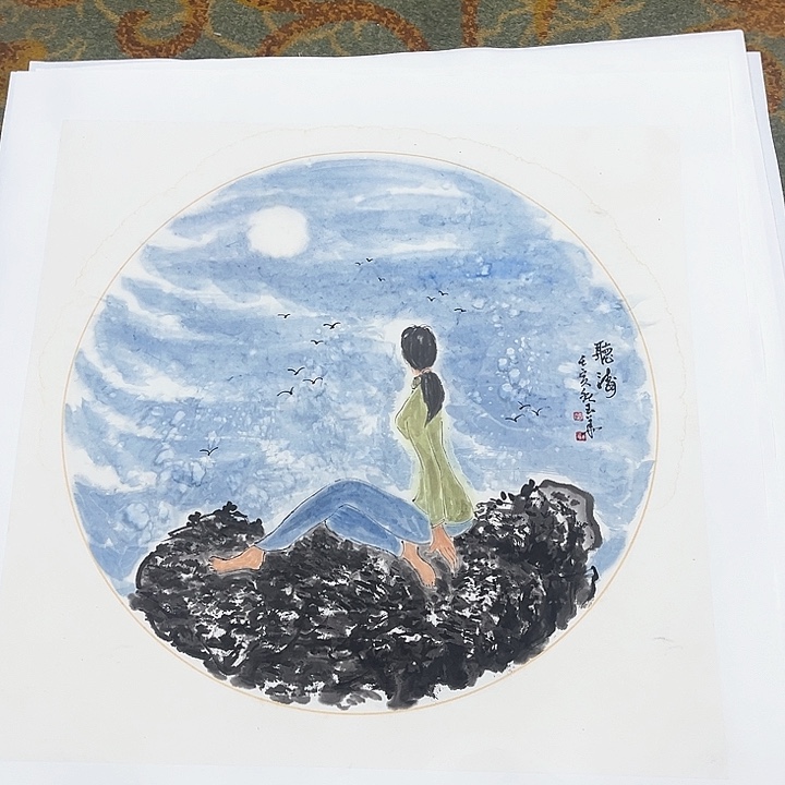 国画通****子四尺斗方孙玉华