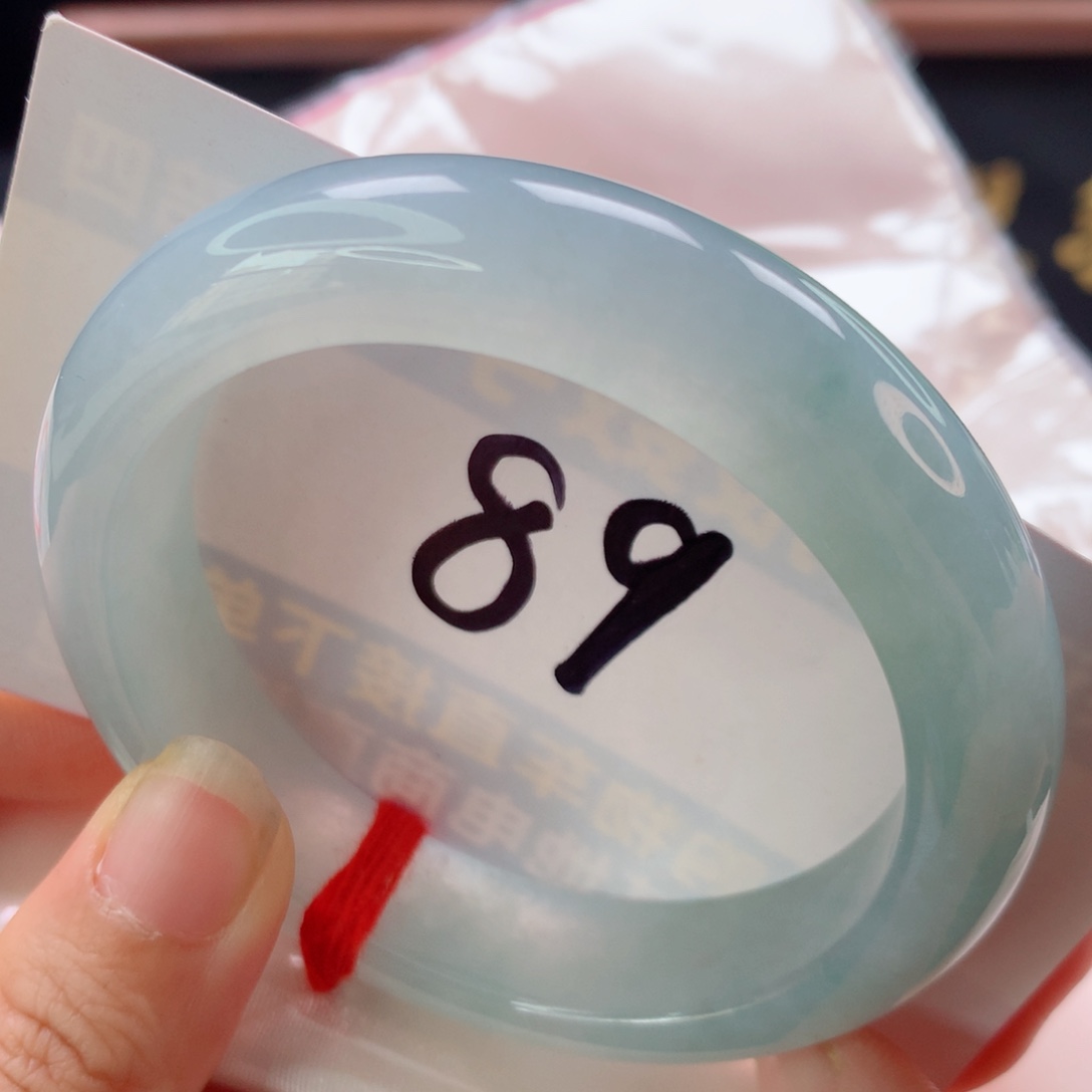 未镶嵌手镯翡翠冰川蓝渐变