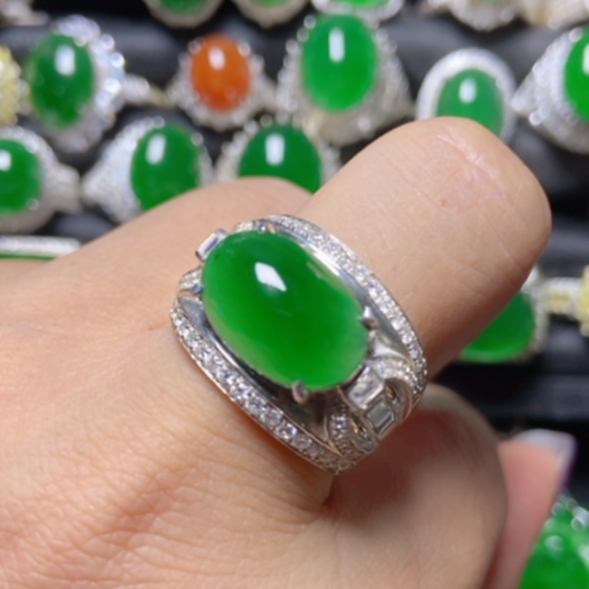 【闪购商品】翡翠银S925镶嵌颈饰翡翠