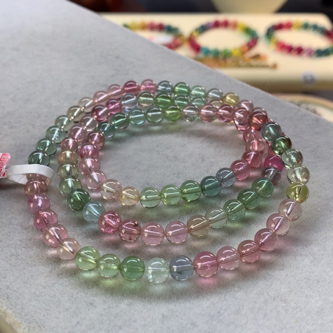 【闪购商品】未镶嵌手链碧玺荧光人鱼多圈5.8