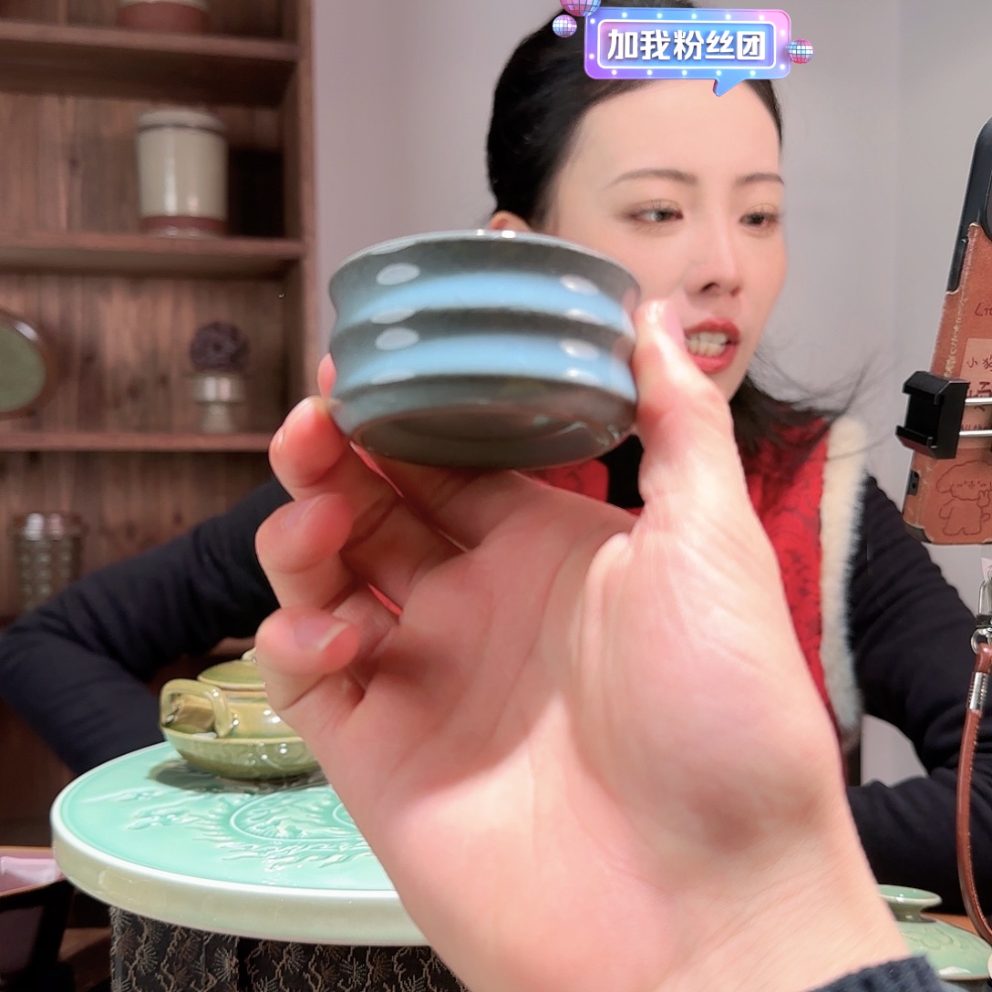 官窑盖置开片实心
