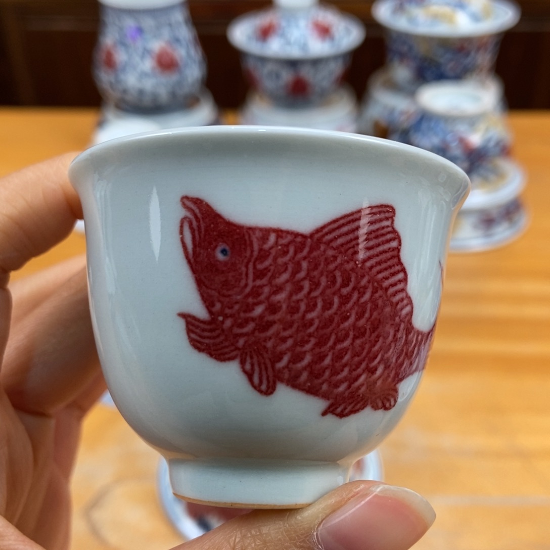 手绘现代茶具非古董