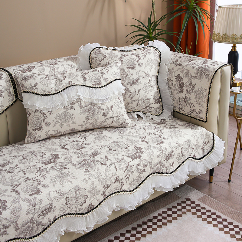 欧式奢华沙发垫防滑布艺高档美式北欧皮沙发套罩四季通用时尚
