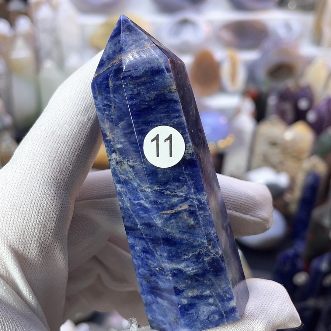 水晶蓝纹柱未镶嵌