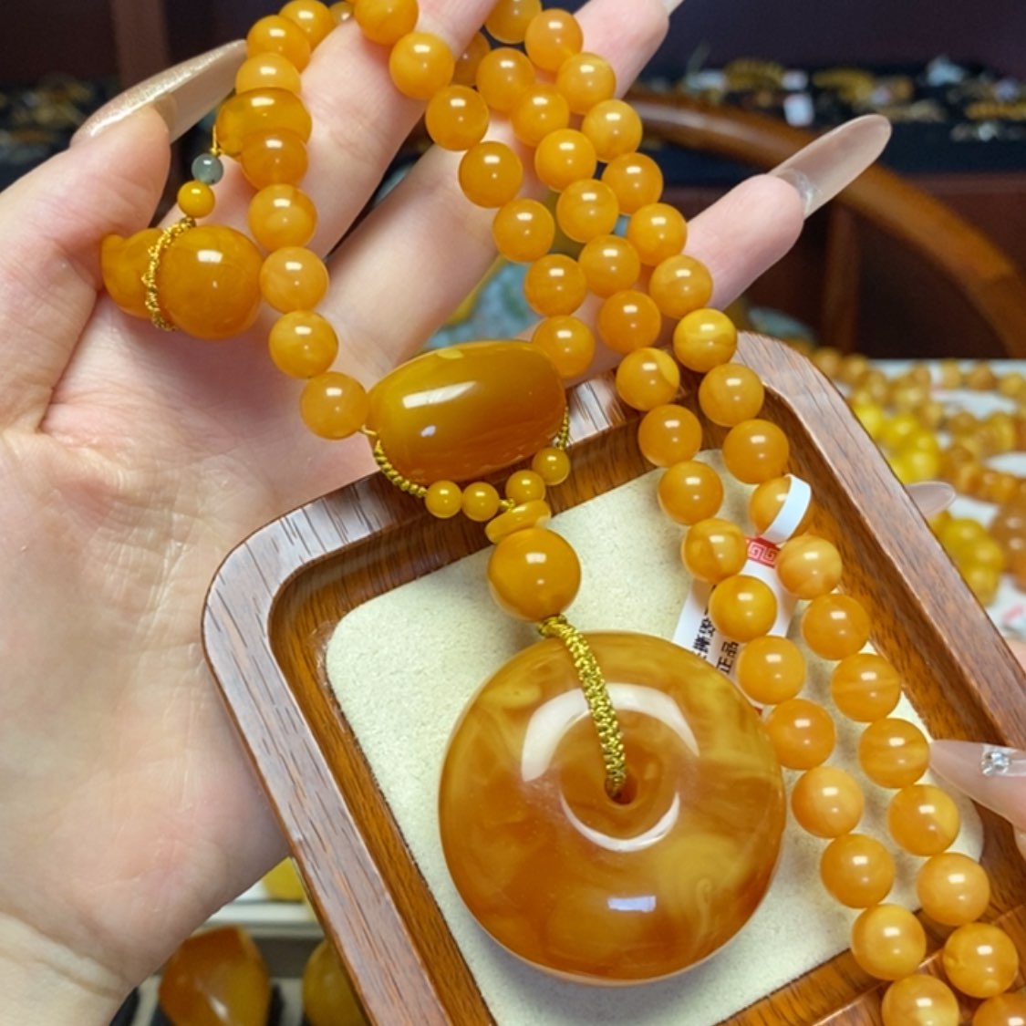 【闪购商品】蜜蜡颈饰未镶嵌项链