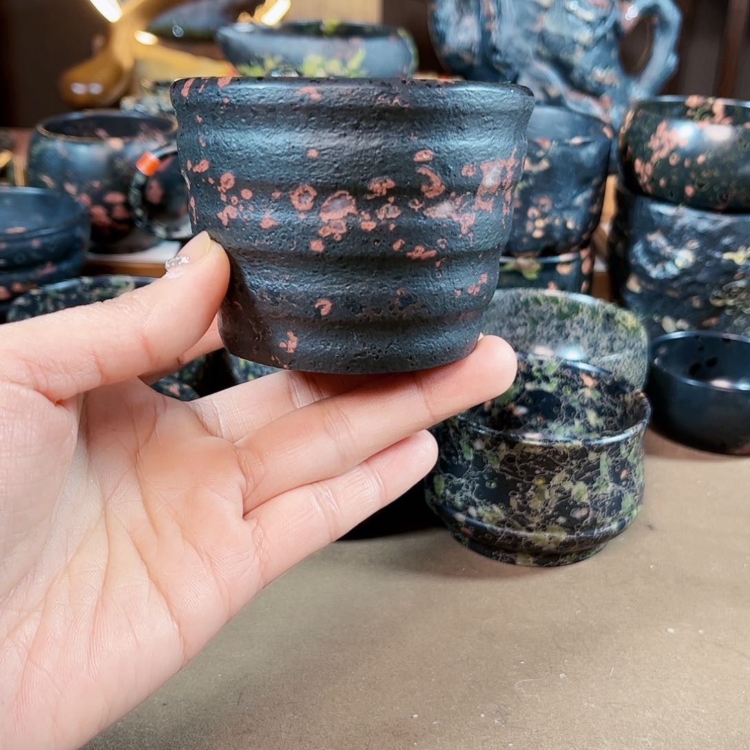 文人雅器安山玉茶杯