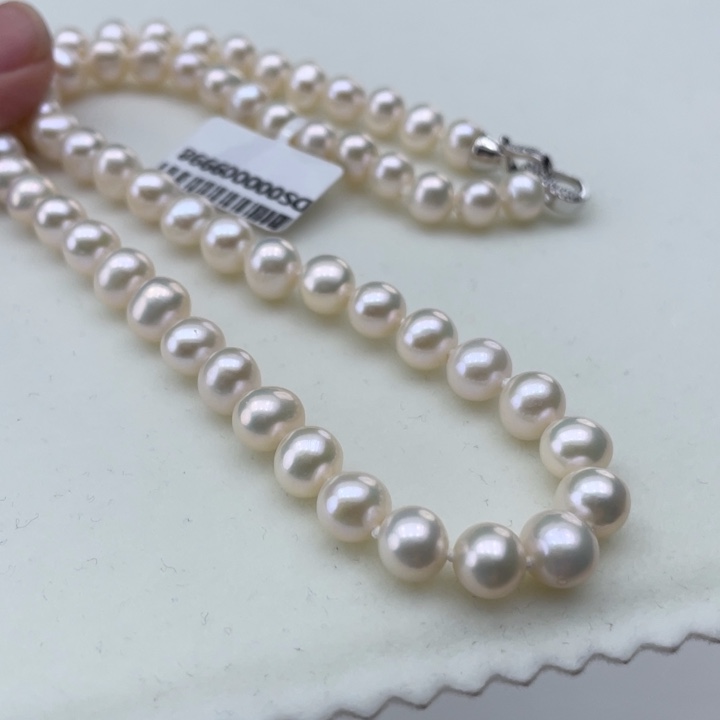 淡水珍珠颈饰未镶嵌卡7.5极光炫彩