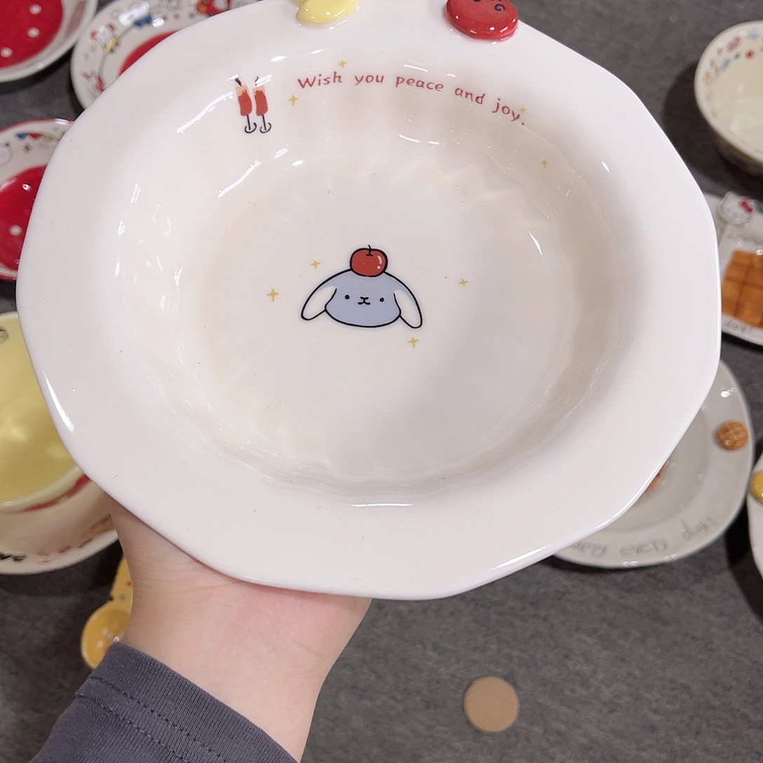 正品苹果小狗8寸深盘