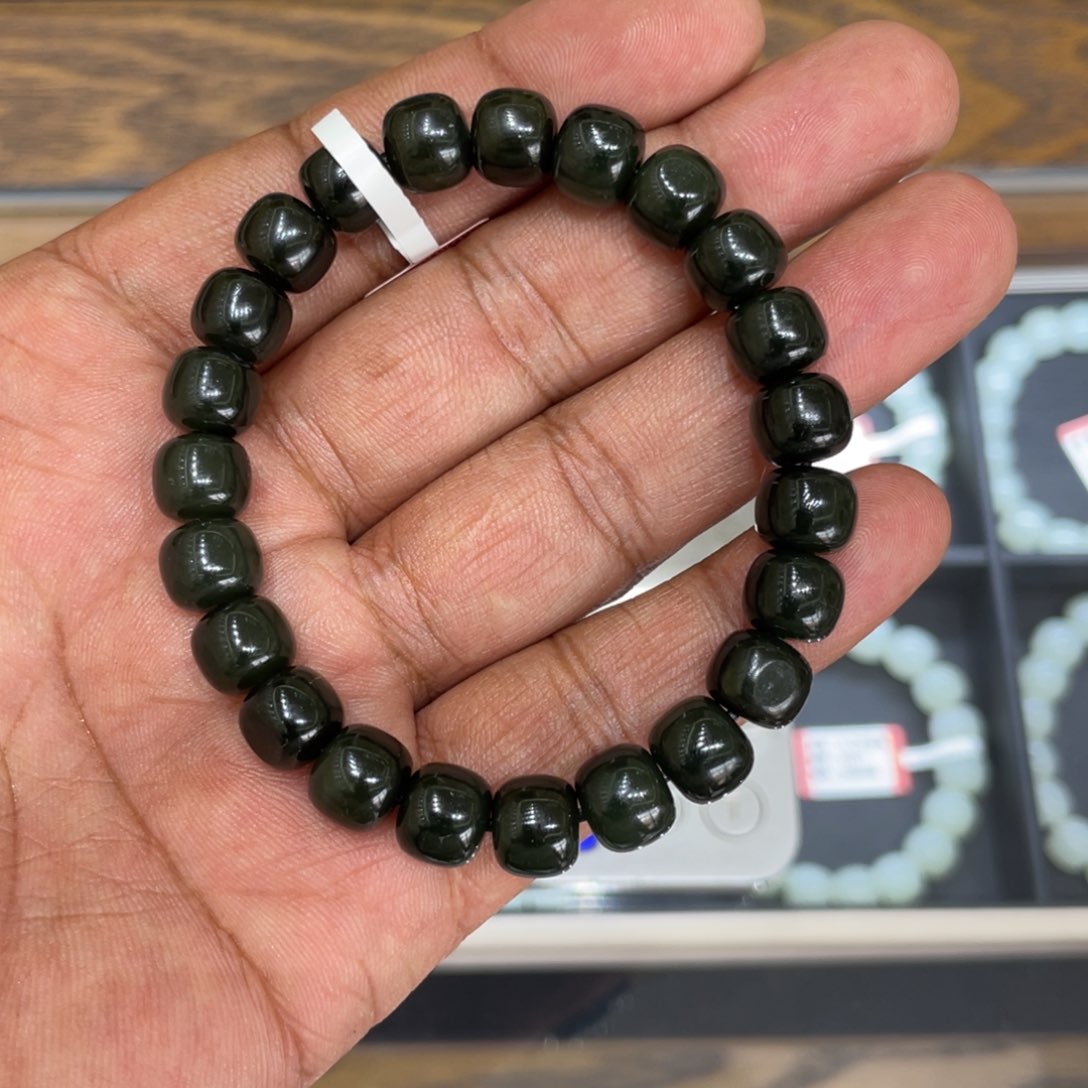 和田玉（青玉）手串未镶嵌将****停