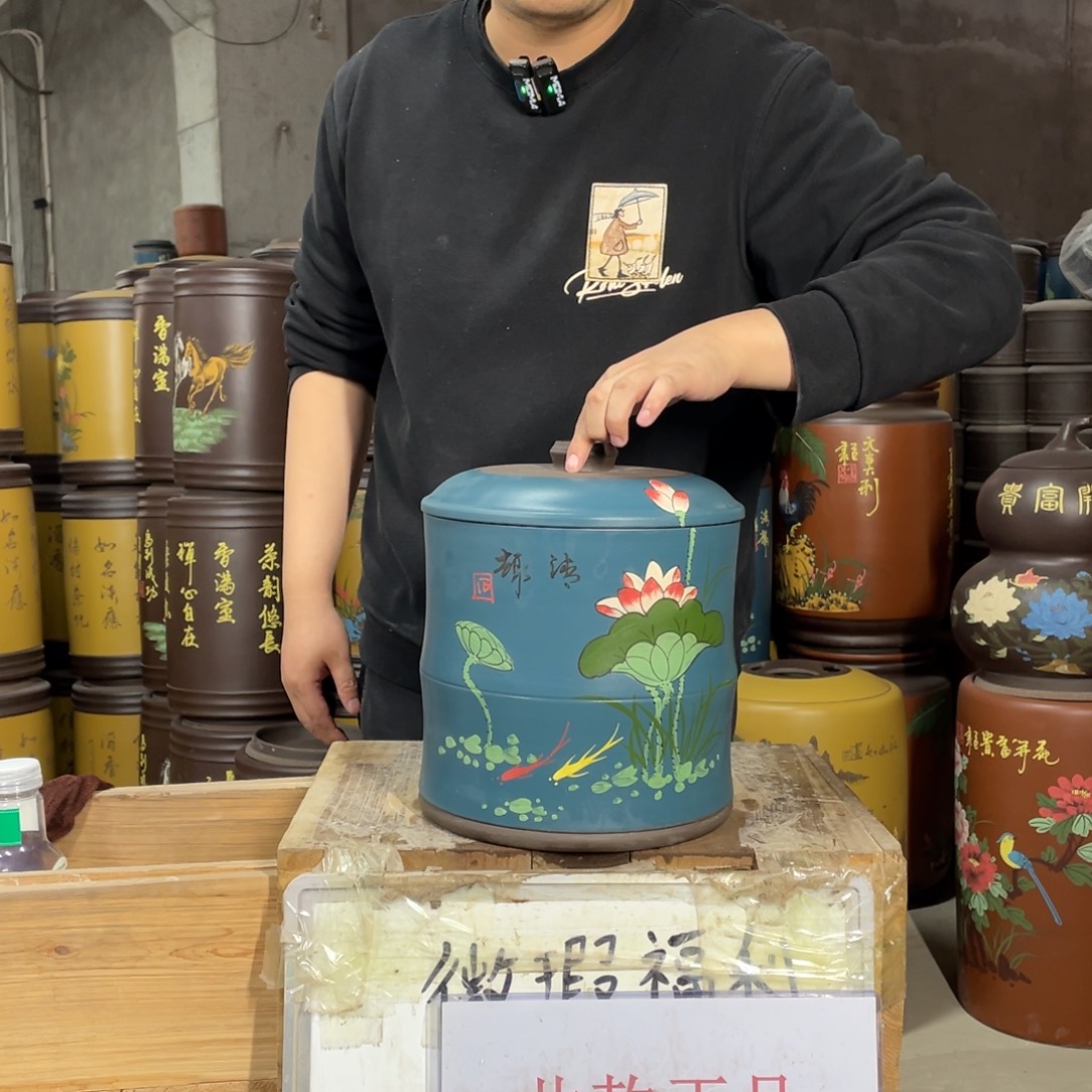 宜兴原矿紫砂茶叶罐
