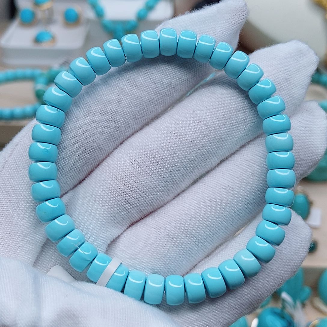 绿松石直切单圈6.5未镶嵌