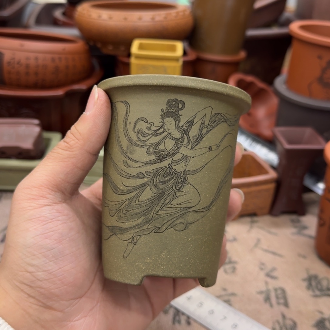 紫砂花盆宜兴紫砂正品7x9