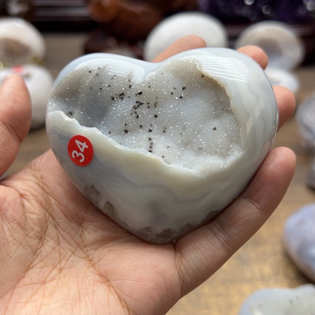 水晶水晶无镶嵌未镶嵌爱心34