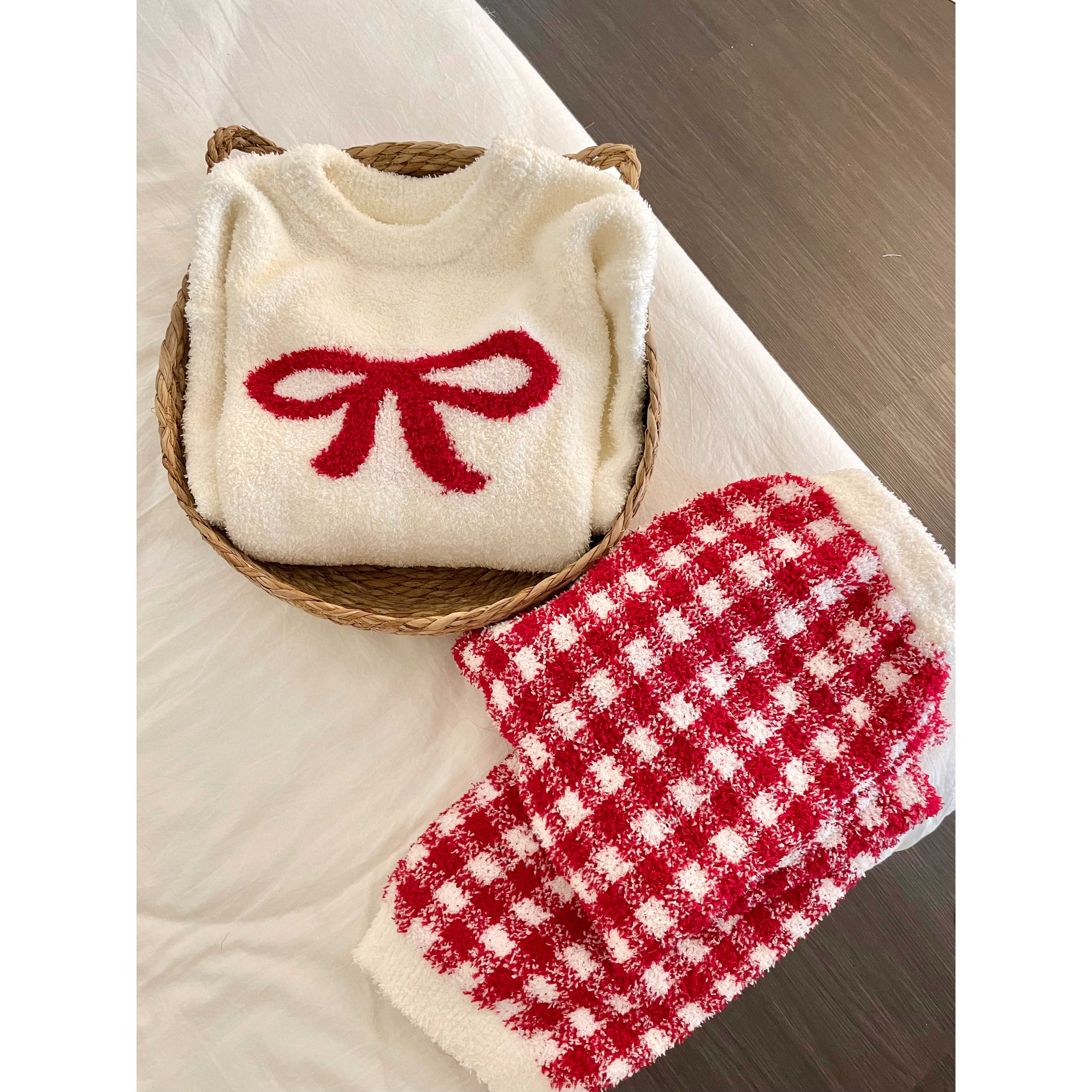 甜美可爱半边绒睡衣女秋冬季新款加厚保暖舒适长袖长裤家居服套装