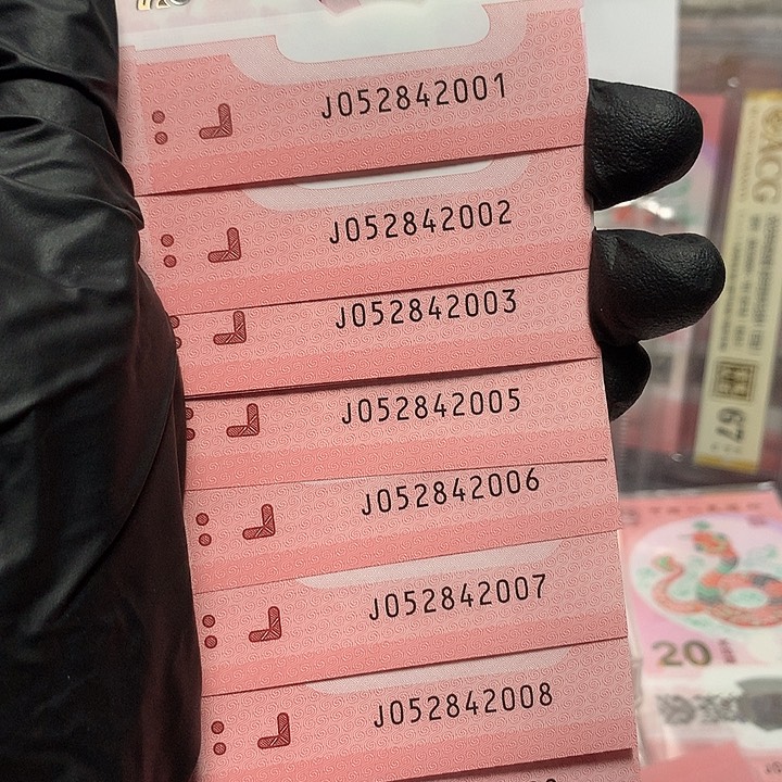 052842001蛇钞年份号标十裸钞