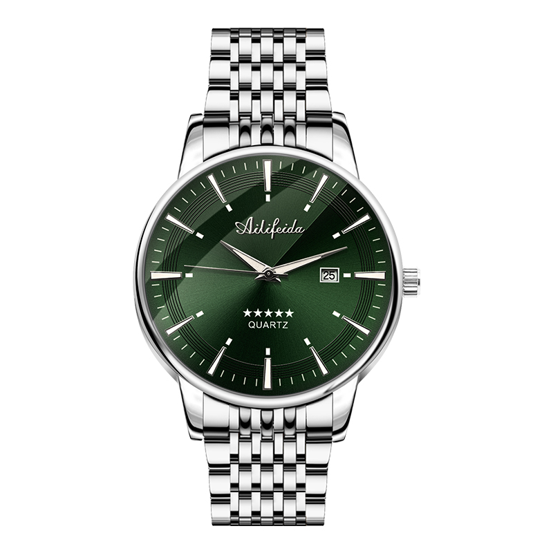 经典五星上将系列男士手表时尚休闲夜光日历防水百搭腕表