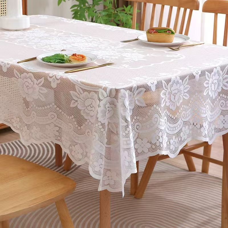 B005-17（150*200CM) 花好月圆纱绣桌布盖巾