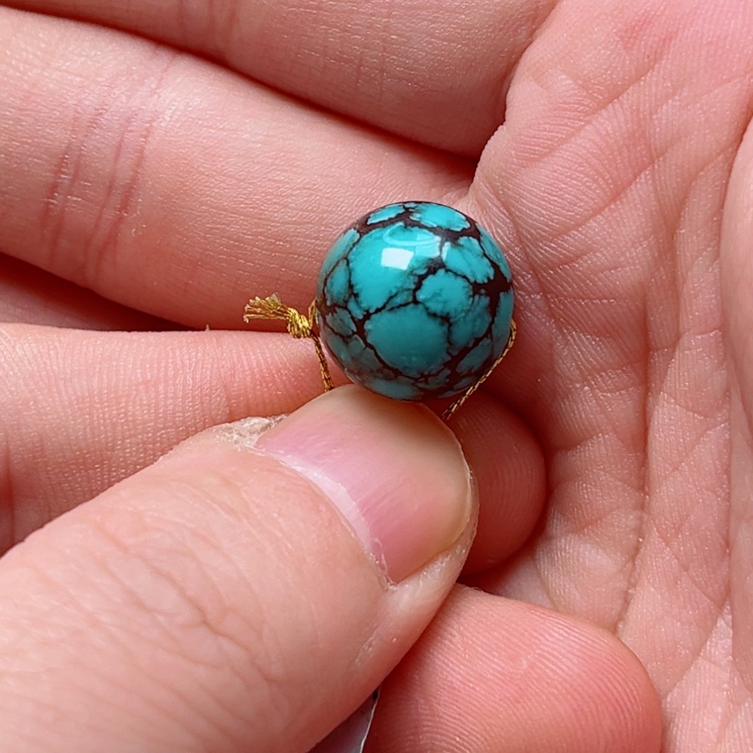 绿松石圆珠13.4未镶嵌