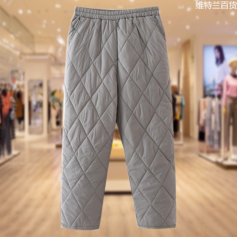 咦老人棉裤女冬季加厚胖妈妈大码夹棉裤子中老年女裤宽松保暖奶奶