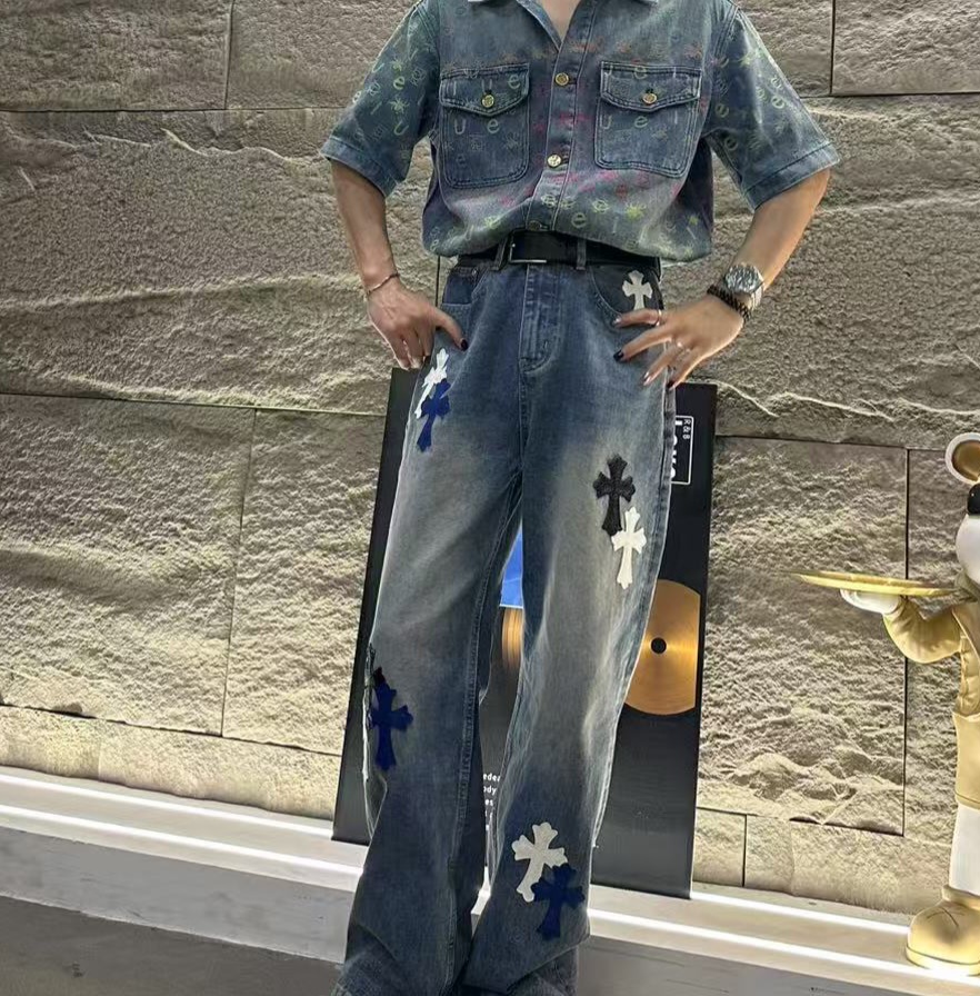 K3741-2号链接-【娃嘿嘿专属】新款潮流休闲牛仔裤