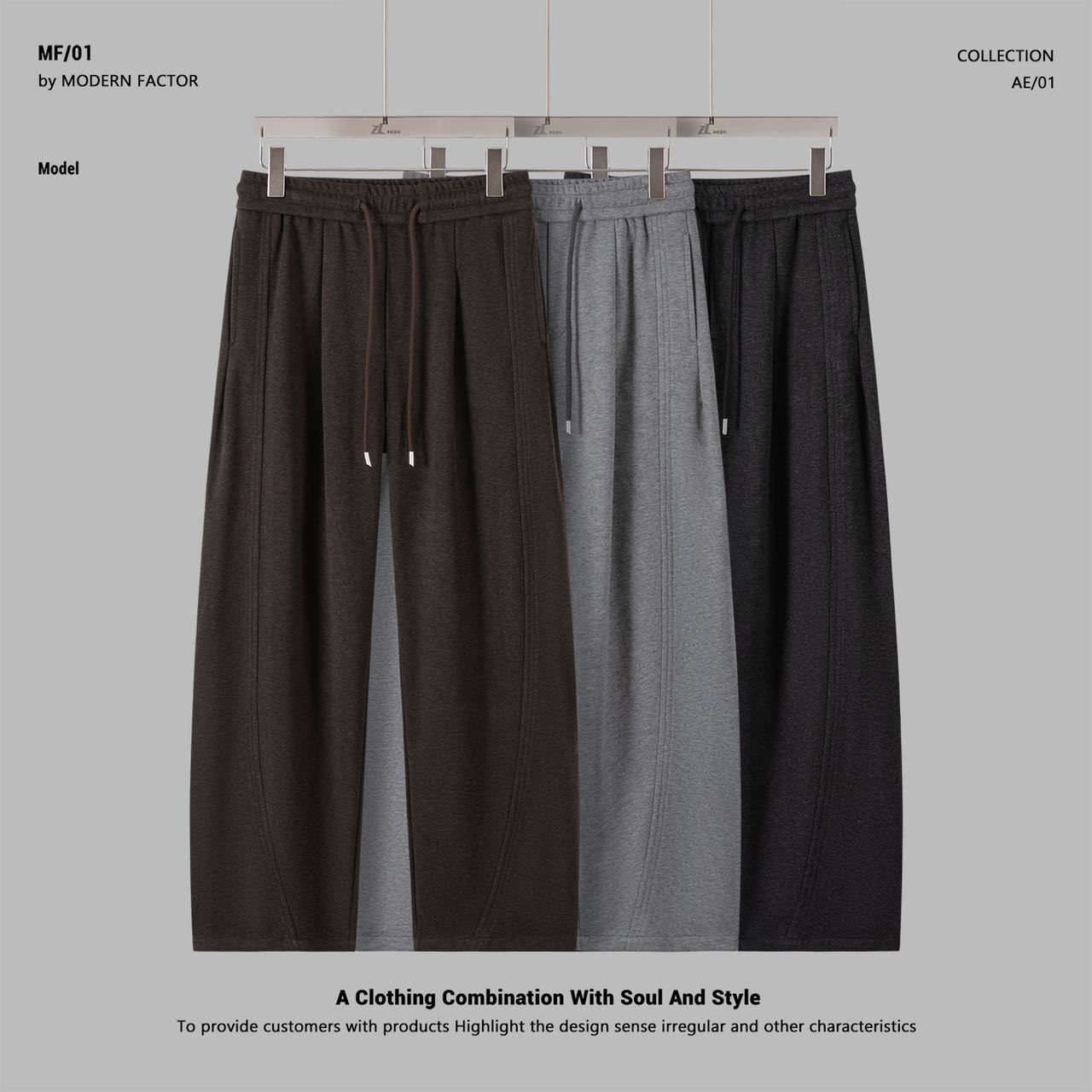 【Ruan】双十一上新珠地醋酸+羊毛+氨纶老钱风百搭直筒休闲裤