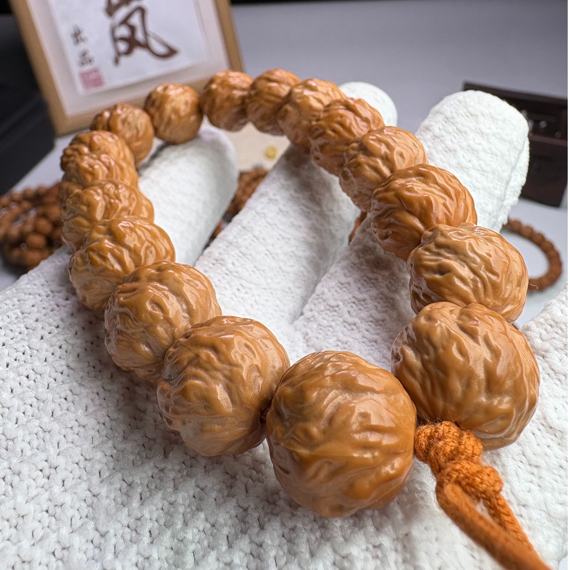 迦岚- 魔丸，全品原生态猴头核桃雕刻手串