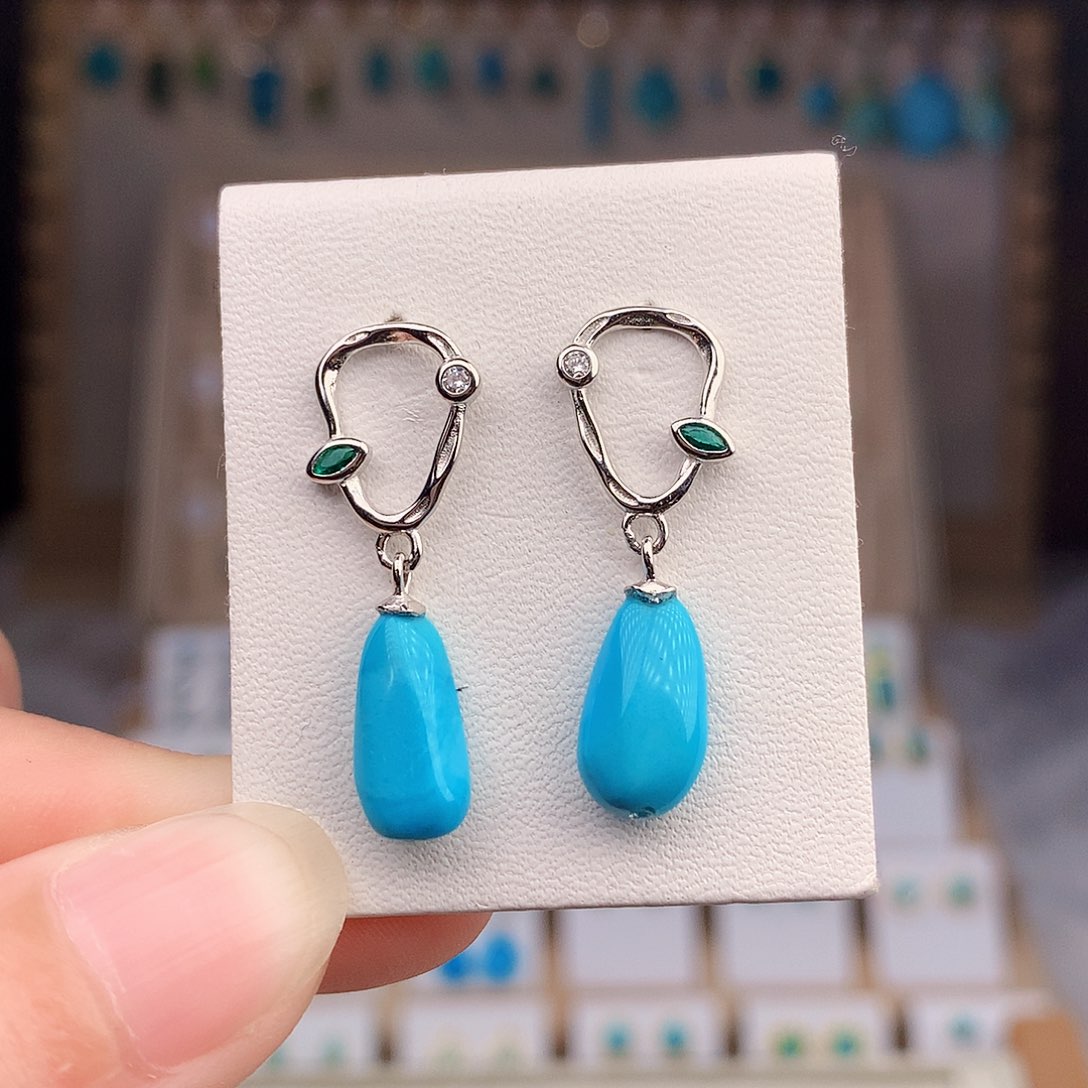 绿松石银S925镶嵌颈饰