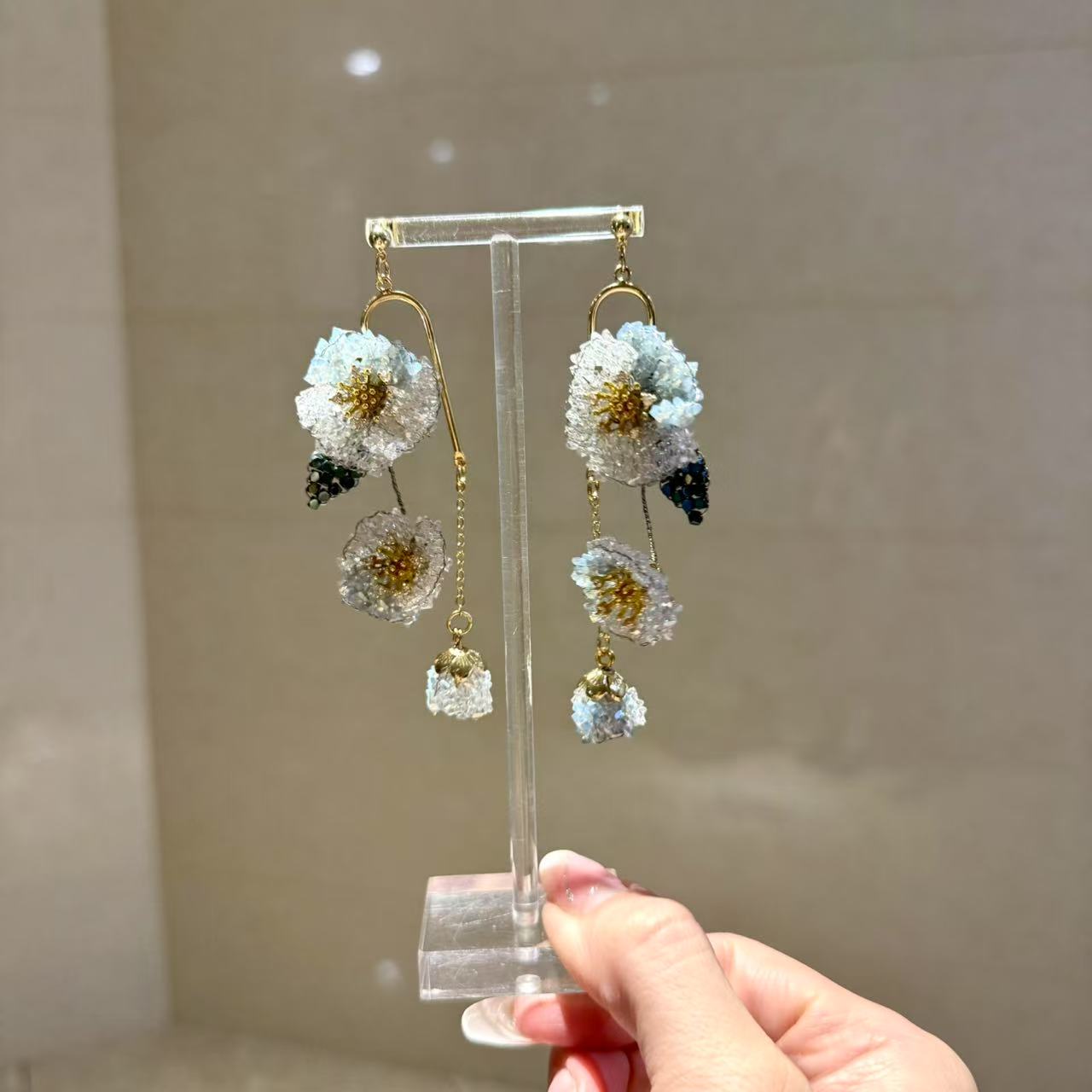 非金属合成锆石耳饰 【莫奈海之星】卡美伊系列耳环超仙气质优雅