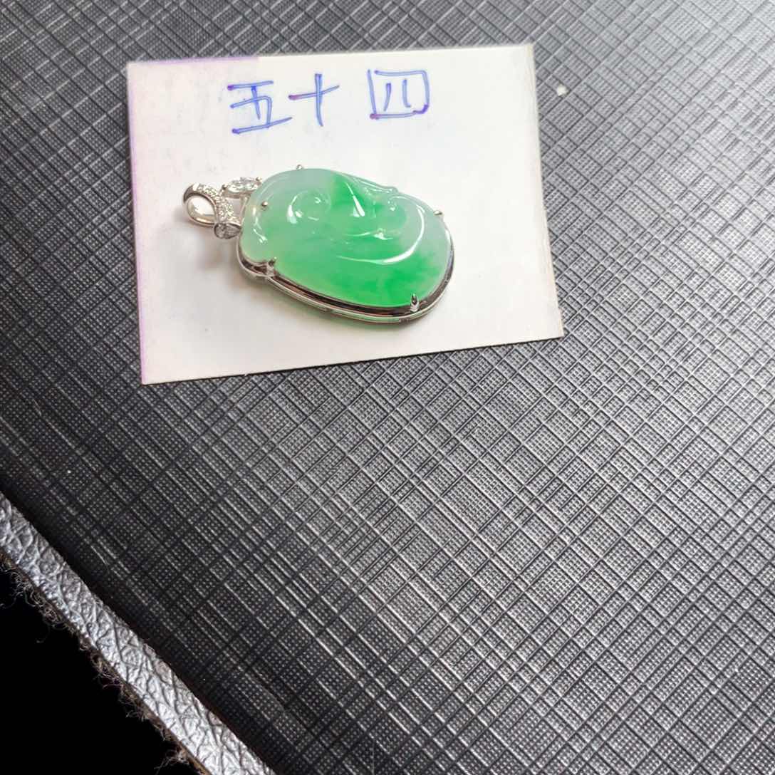 颈饰18K金镶嵌翡翠翡翠
