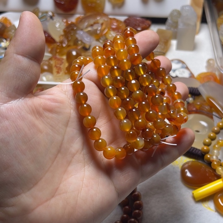 天***月玛瑙/玉髓未镶嵌颈饰007