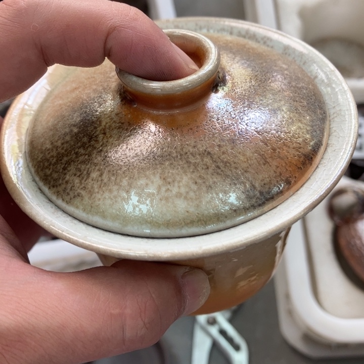 柴烧杯子与宝瓶大放漏