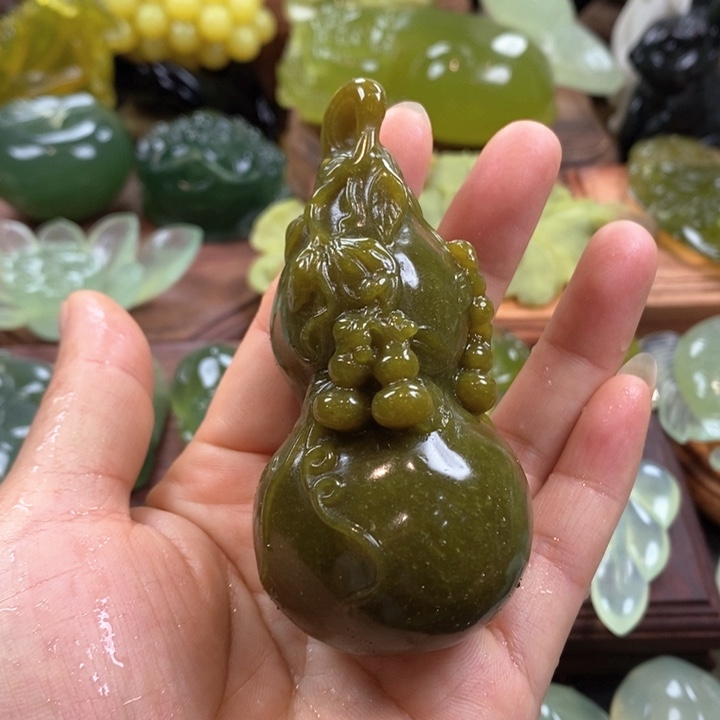 未镶嵌蛇纹石玉手把