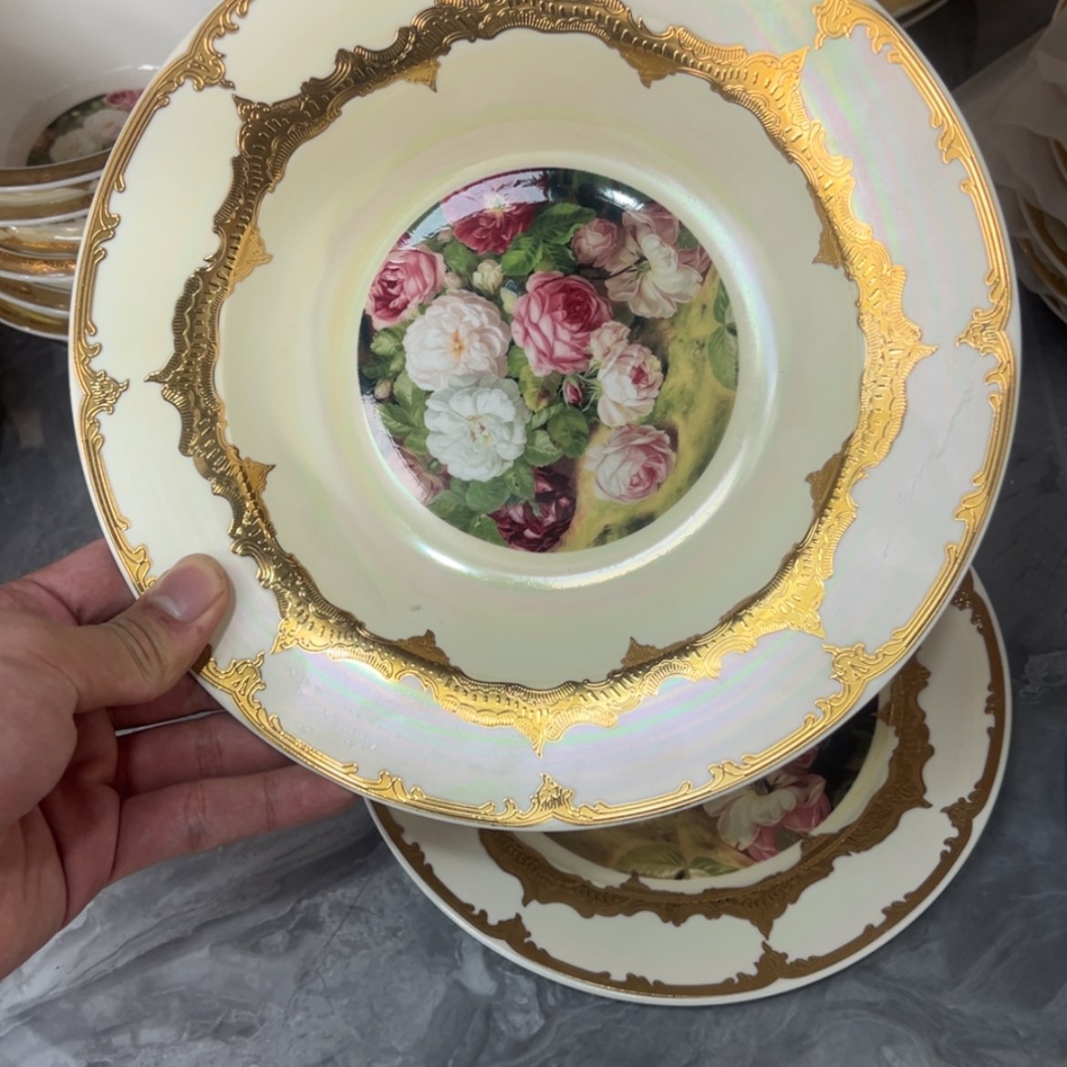 【闪购商品】瓷片9寸草帽盘两个一单福利价