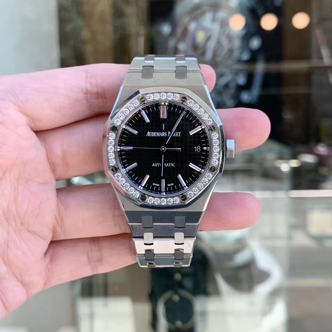 99新 Audemars Piguet/爱彼 皇家橡树15451ST黑盘表径37mm