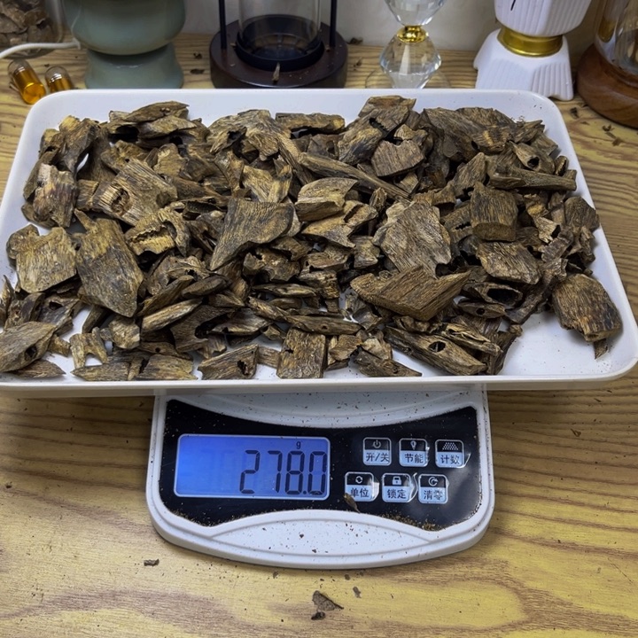 影***墨沉香沉香碎屑白棋278 克