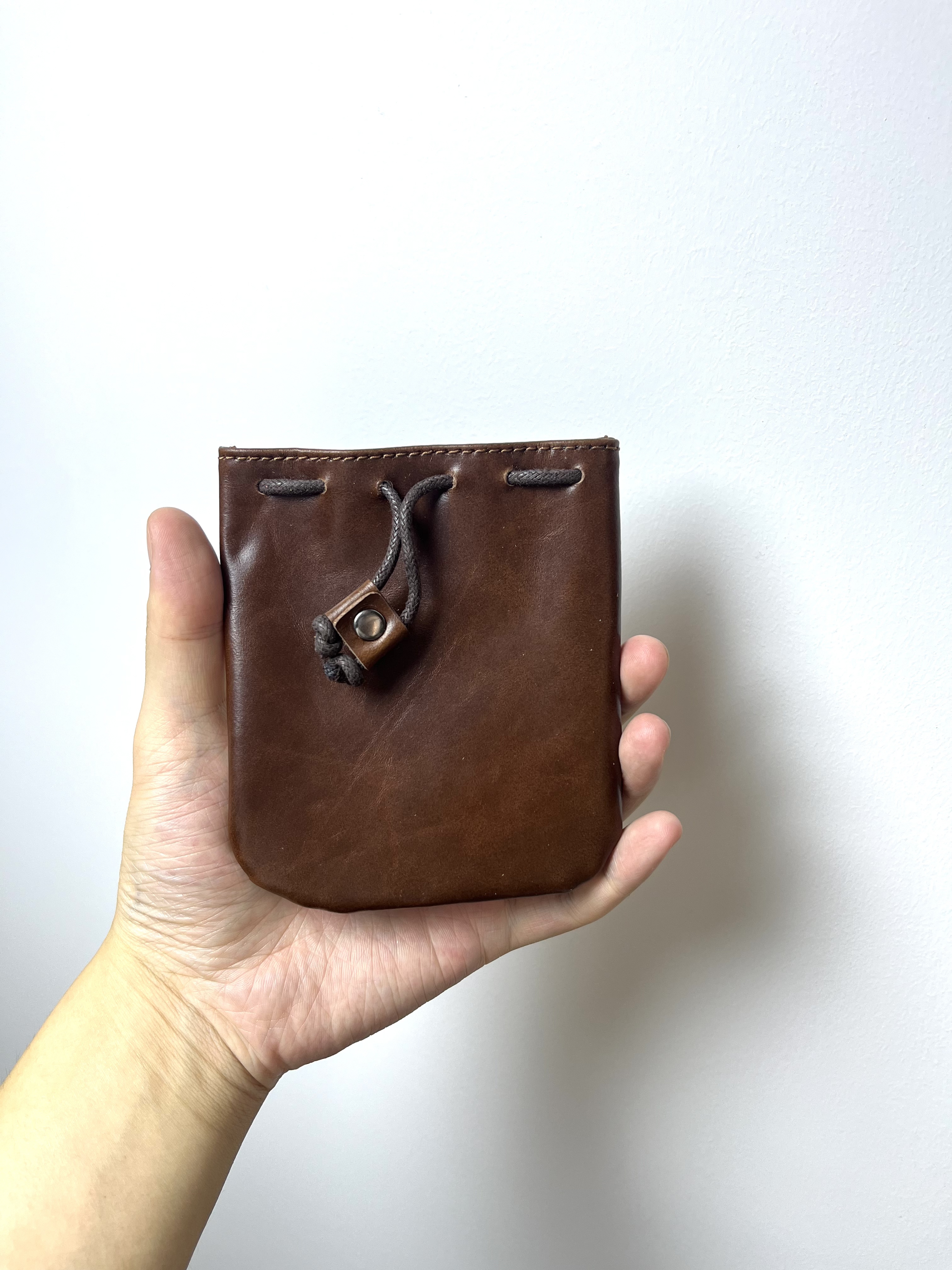 新款复古手工真皮零钱包车钥匙包多功能零钱袋植鞣牛皮手工包