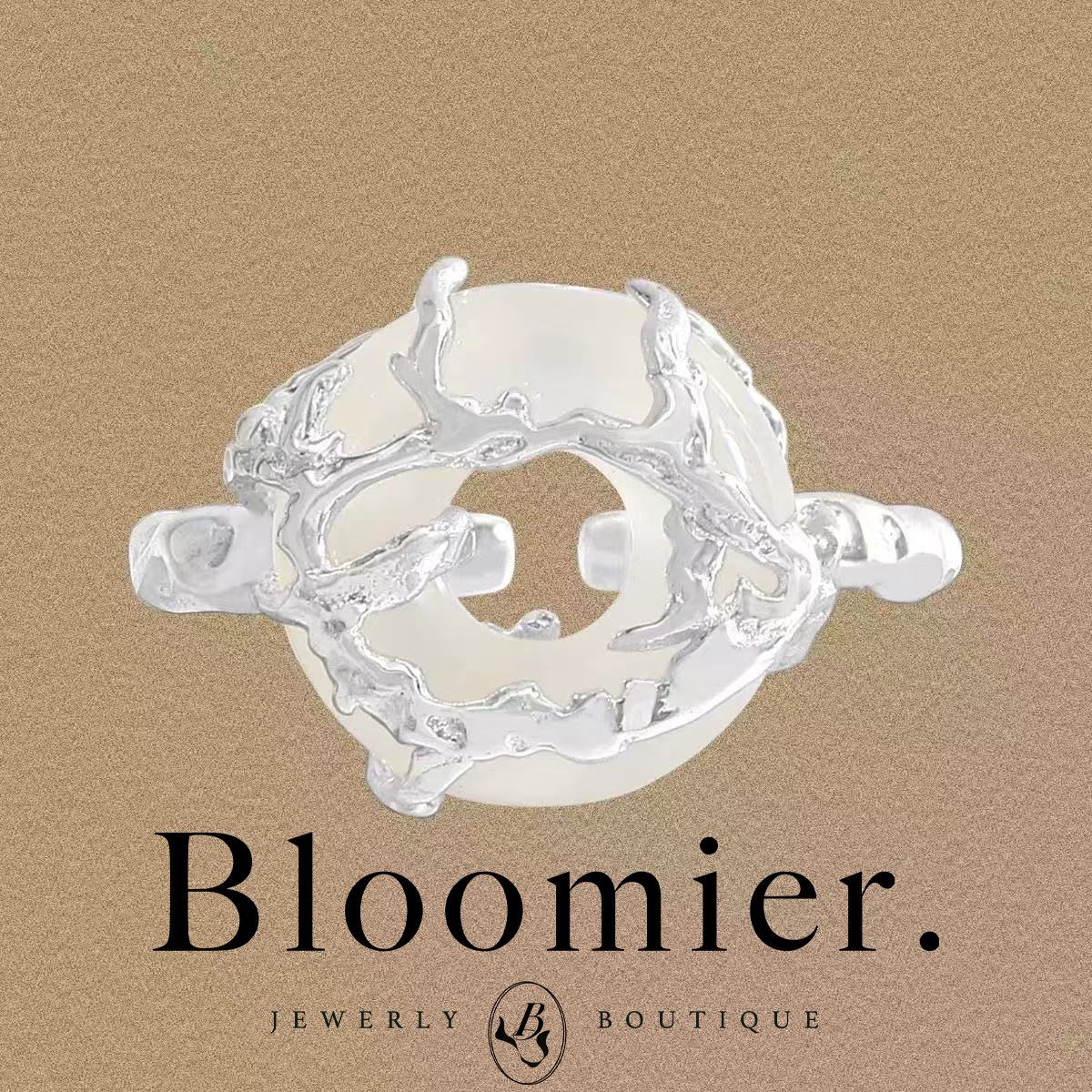 925银戒指 【Bloomier】S925纯银 晚安舒芙蕾*戒指 开口可调节
