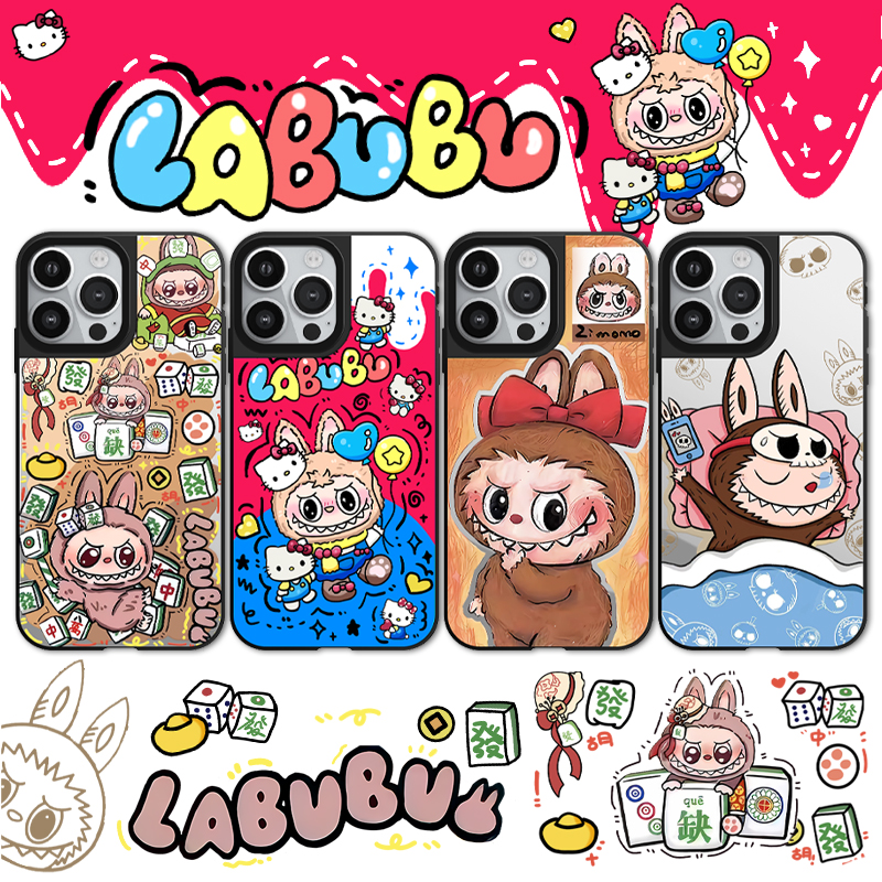 新款拉布布系列CASETI适用于苹果16promax镜面15苹果手机壳