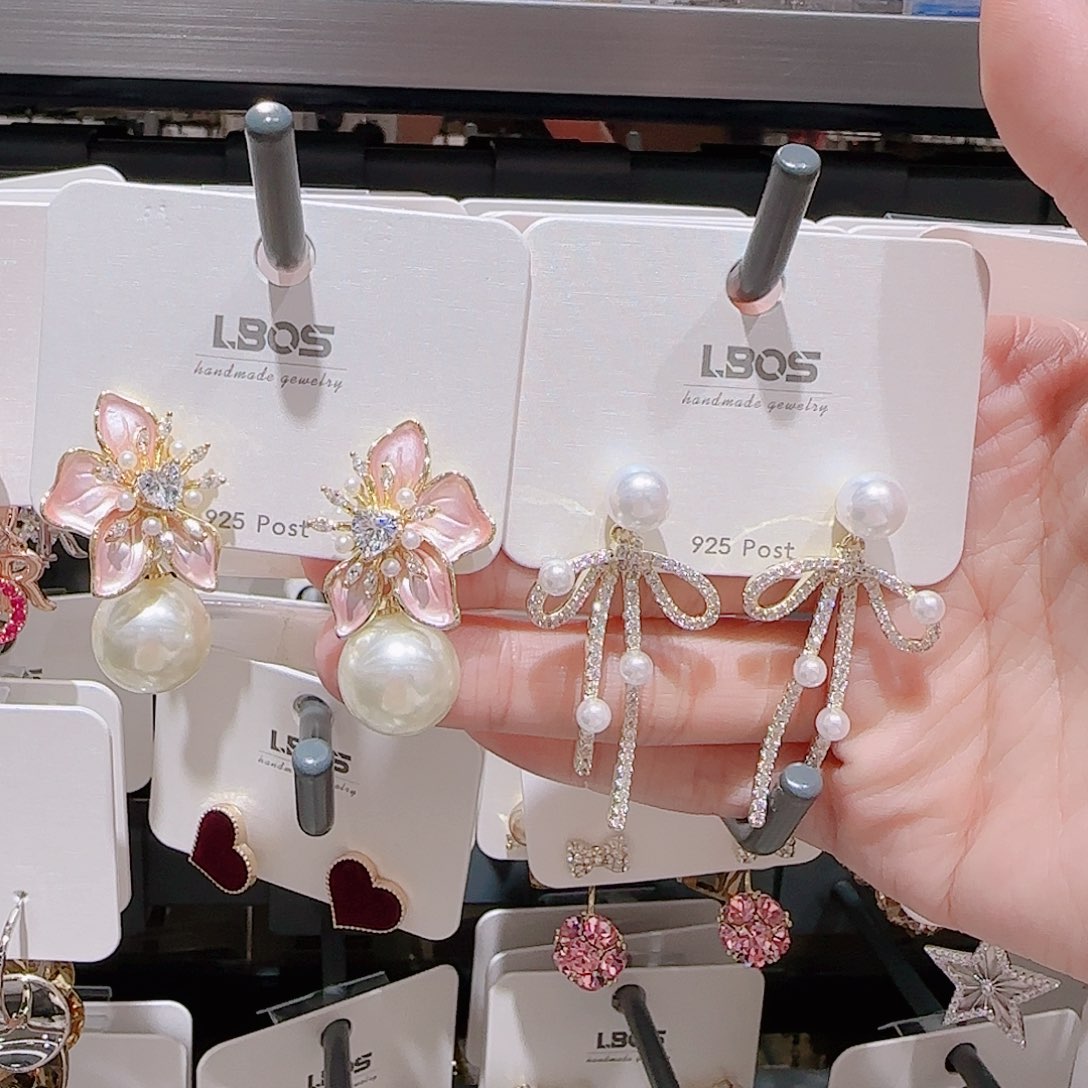 锆石铜合金925银耳环