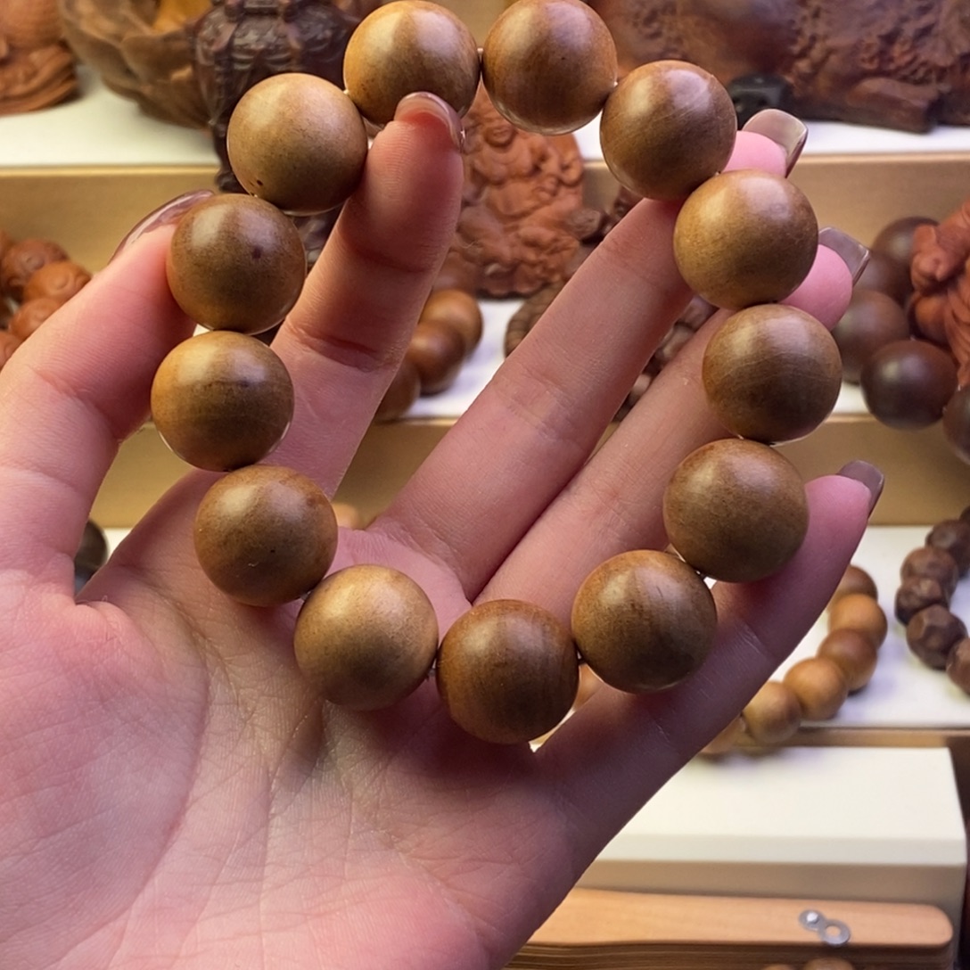 可***画手串/手链檀香木老山檀香1.8单圈横纹黄肉瑕疵开播福利