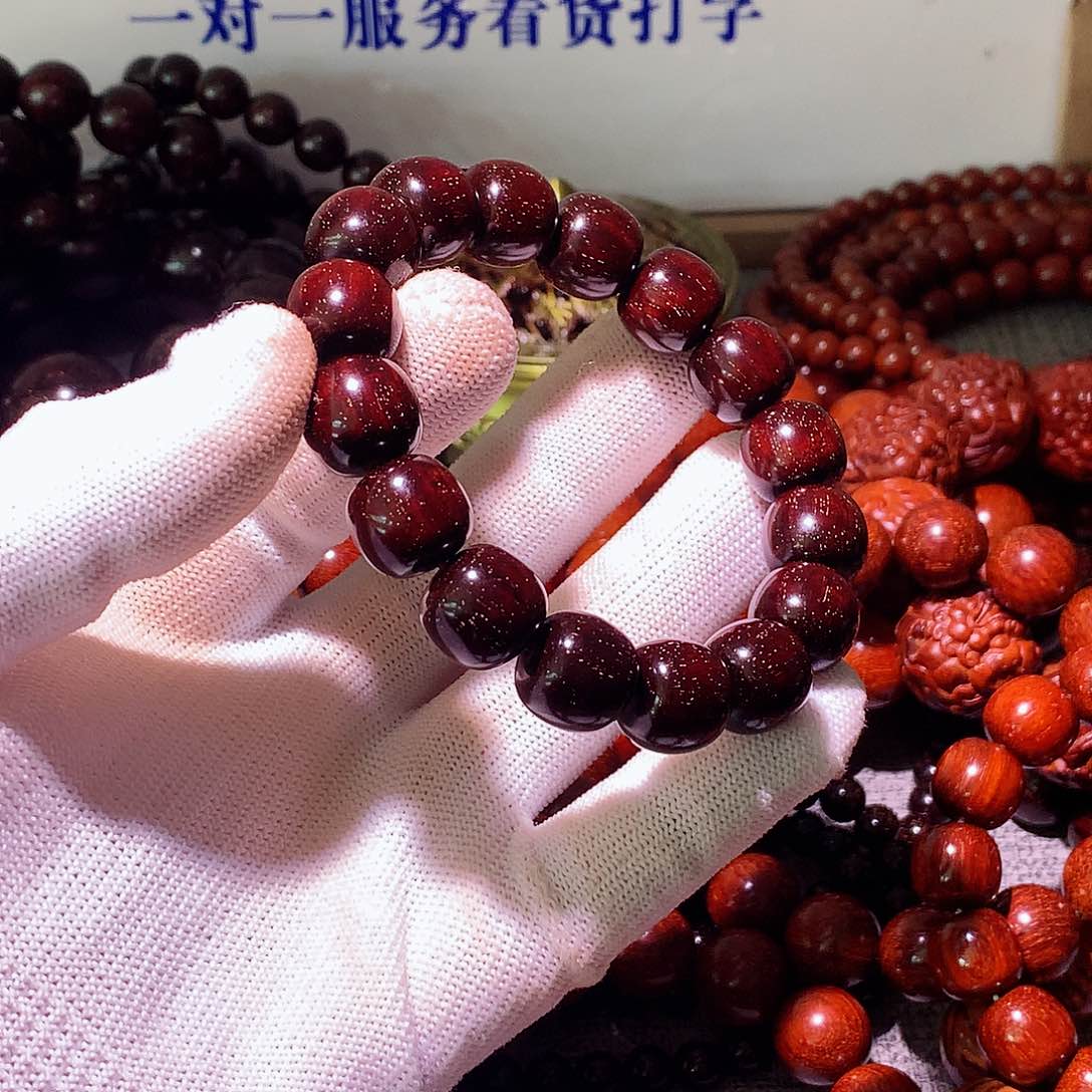 檀香紫檀（小叶紫檀）钢**子1314满天星