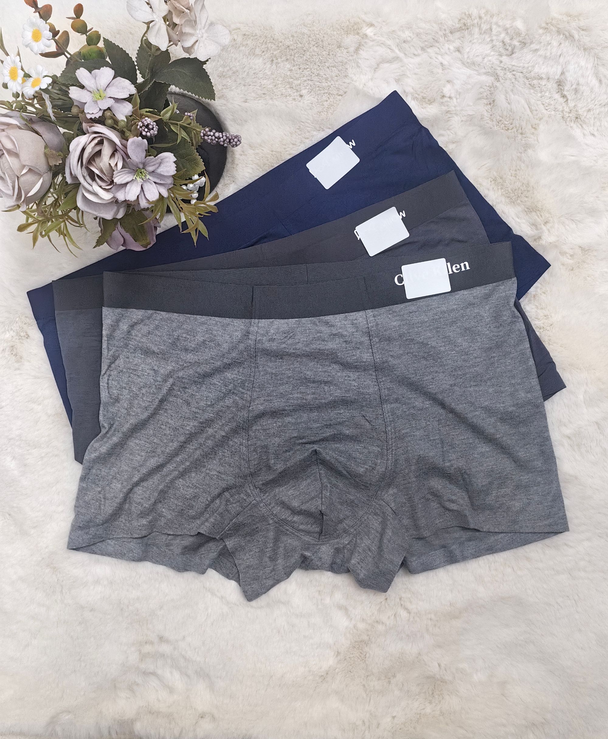 直播过款为准2条）501-700秋冬季无痕男士平角莫代尔内裤透气柔软