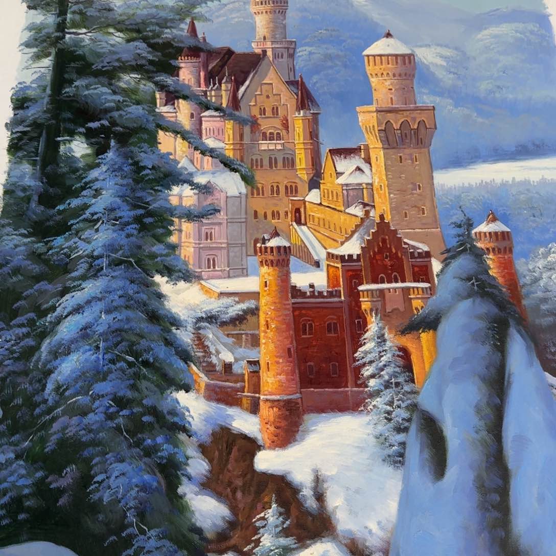 油画好的时候就会觉得