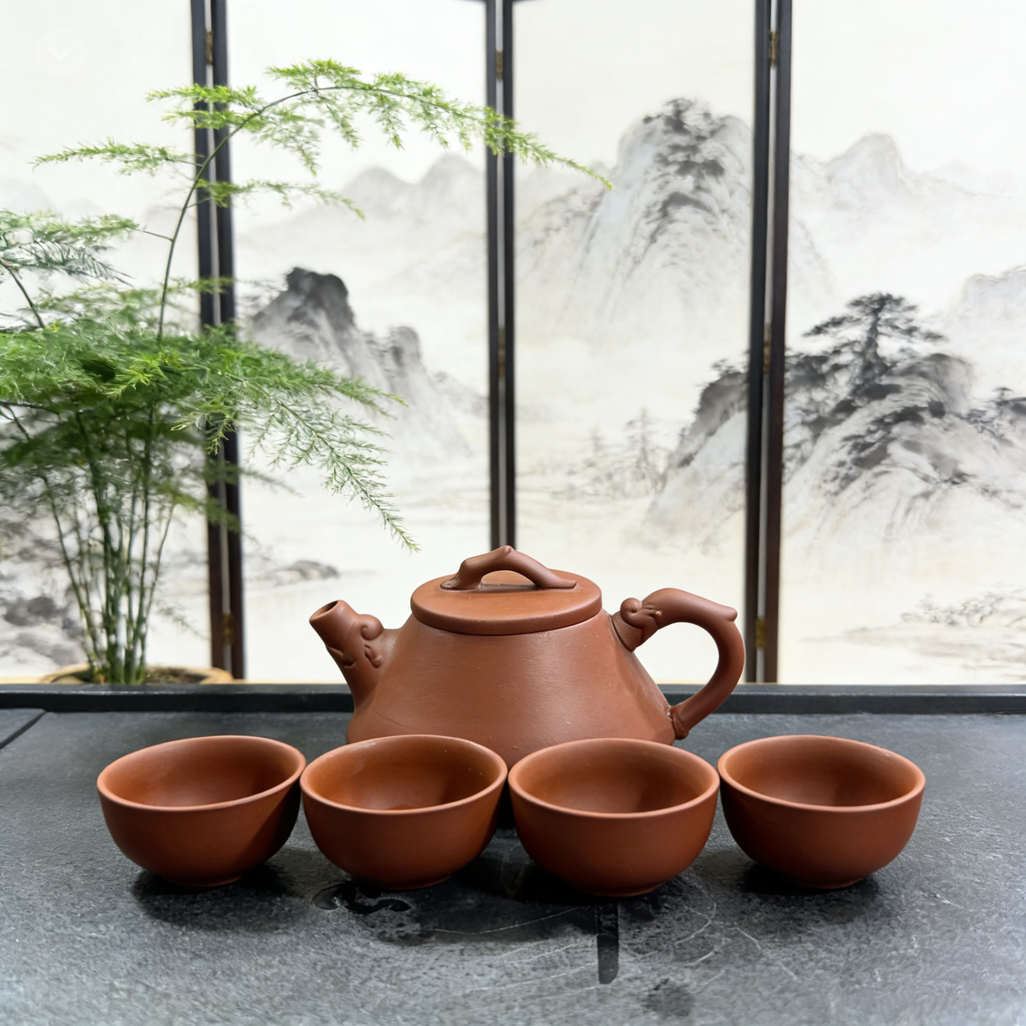 （弟弟专用）朱泥石瓢1壶4杯（超）
